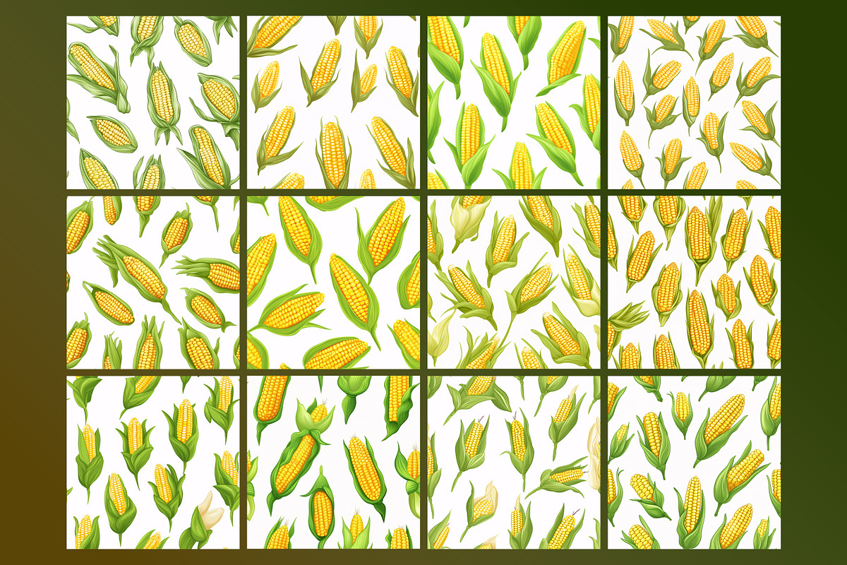 Sweet Corn Seamless Pattern, a Pattern Graphic by Forhadx5 (Photo 3 of 8)