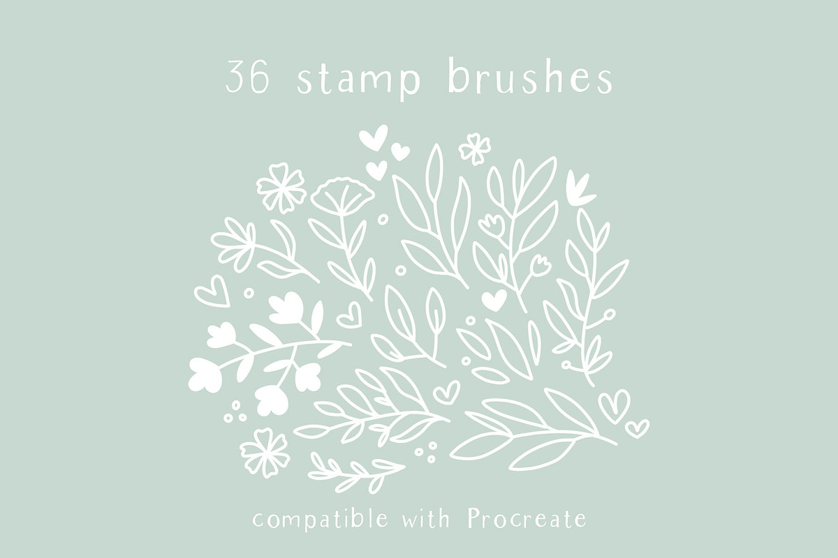 Botanical Brushes for Procreate, a Brush Add-On by Hewitt Avenue (Photo 2 of 2)