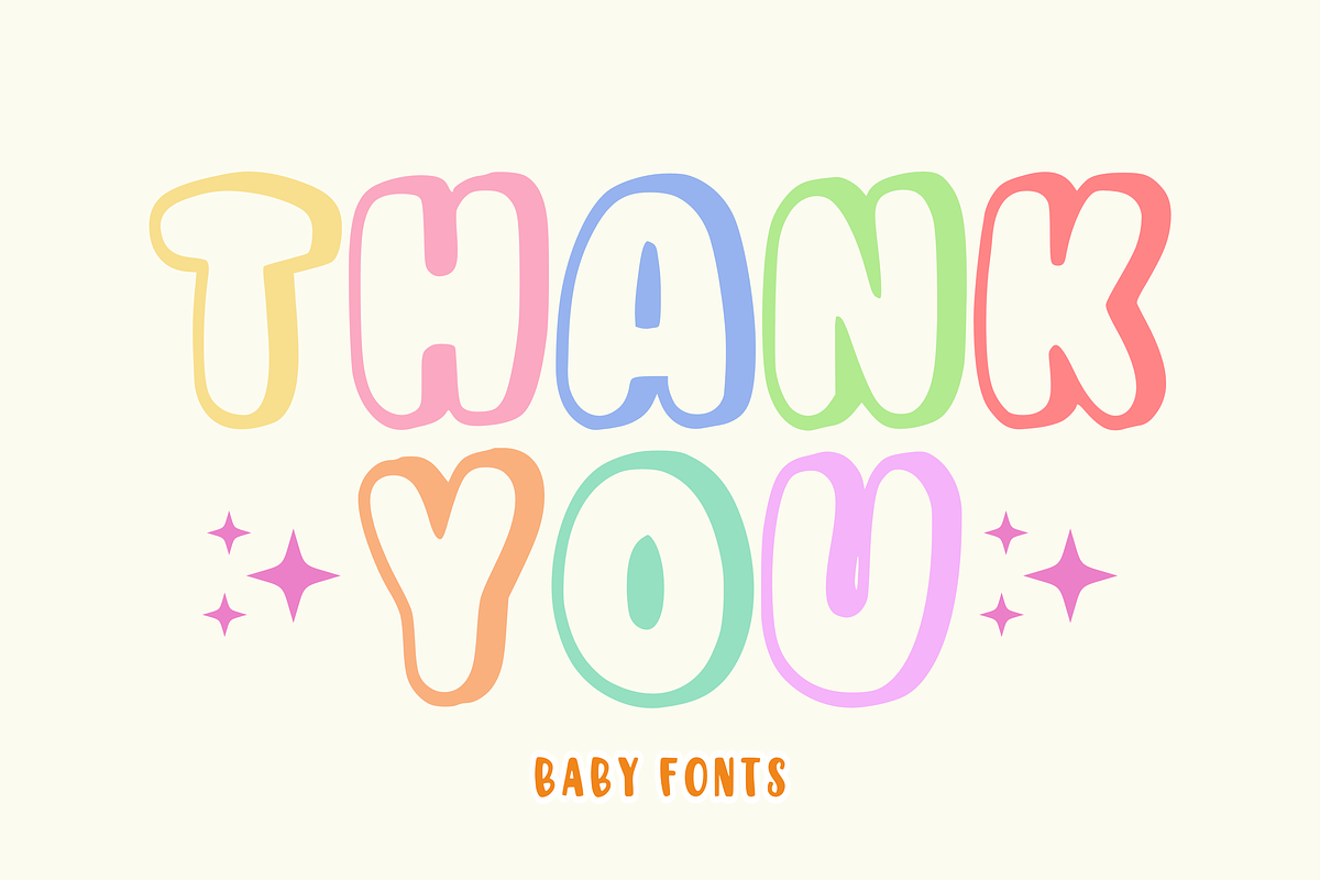 Big Boho - Baby Font Types, a Font by KiddoGlyphs Studio (Photo 3 of 3)