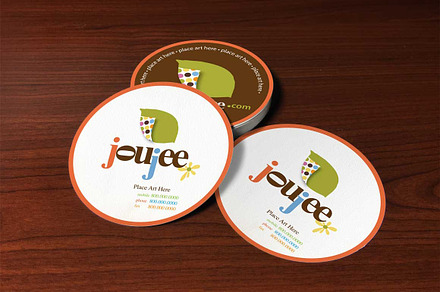 Round Business Card - Mockup