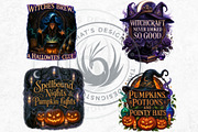 Halloween slogans Clipart V2, a Seasonal Illustration by ThatsDesignArt (Thumbnail 6 of 10)