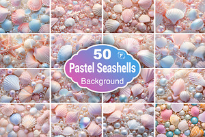 Pastel Pearls and Seashell Backgroud, a Texture Graphic by Forhadx5