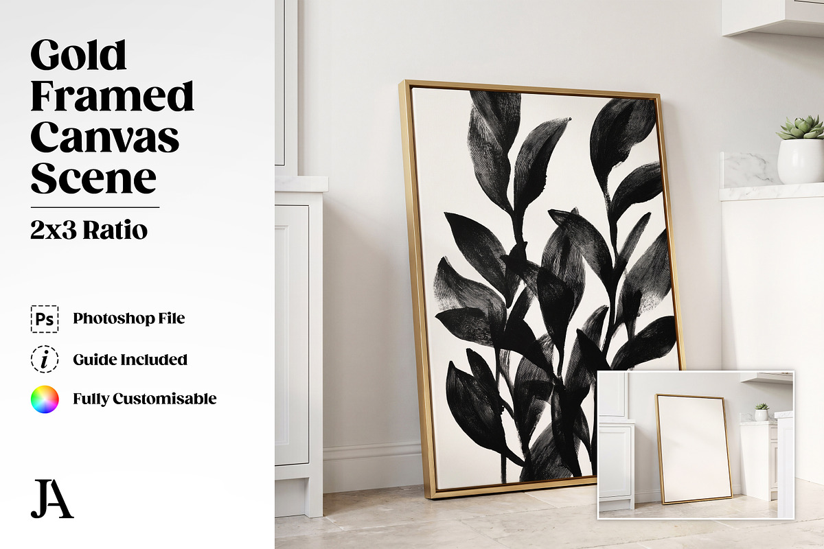 Framed Canvas Mockup Bundle PSD, a Household Mockup by Julian Adams (Photo 15 of 35)