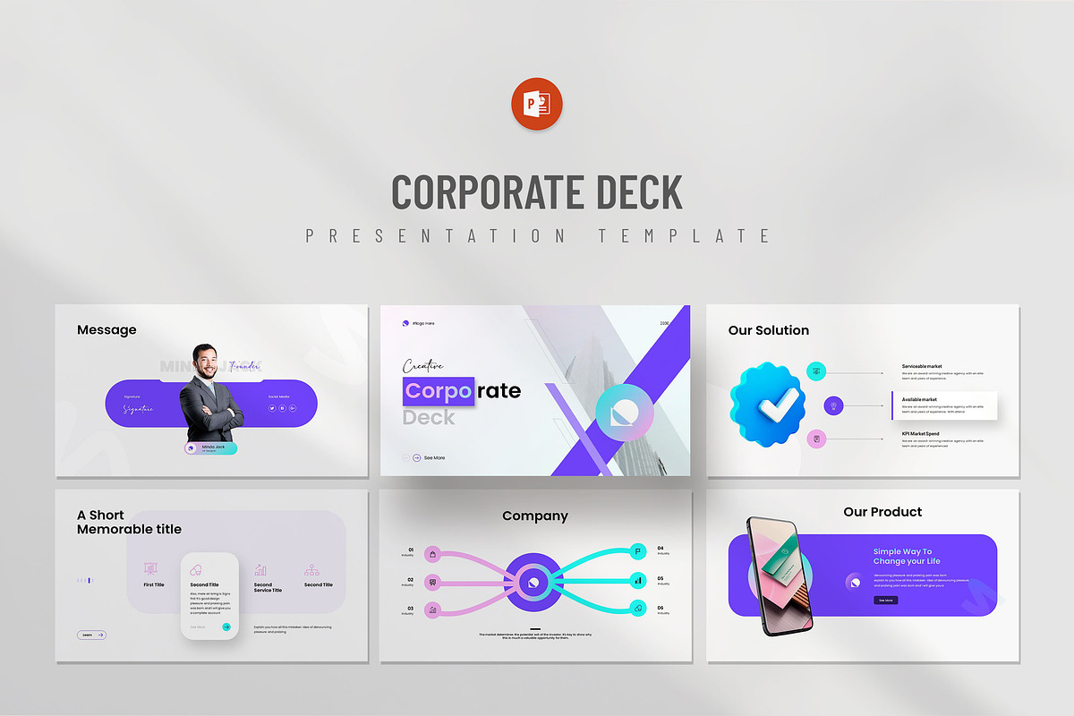 Corporate Pitch Deck Presentation, a Presentation Template by KreateTribe (Photo 4 of 8)