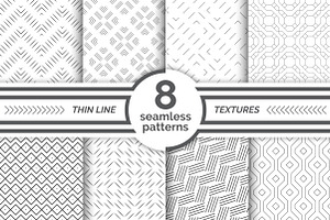 Modern linear seamless patterns
