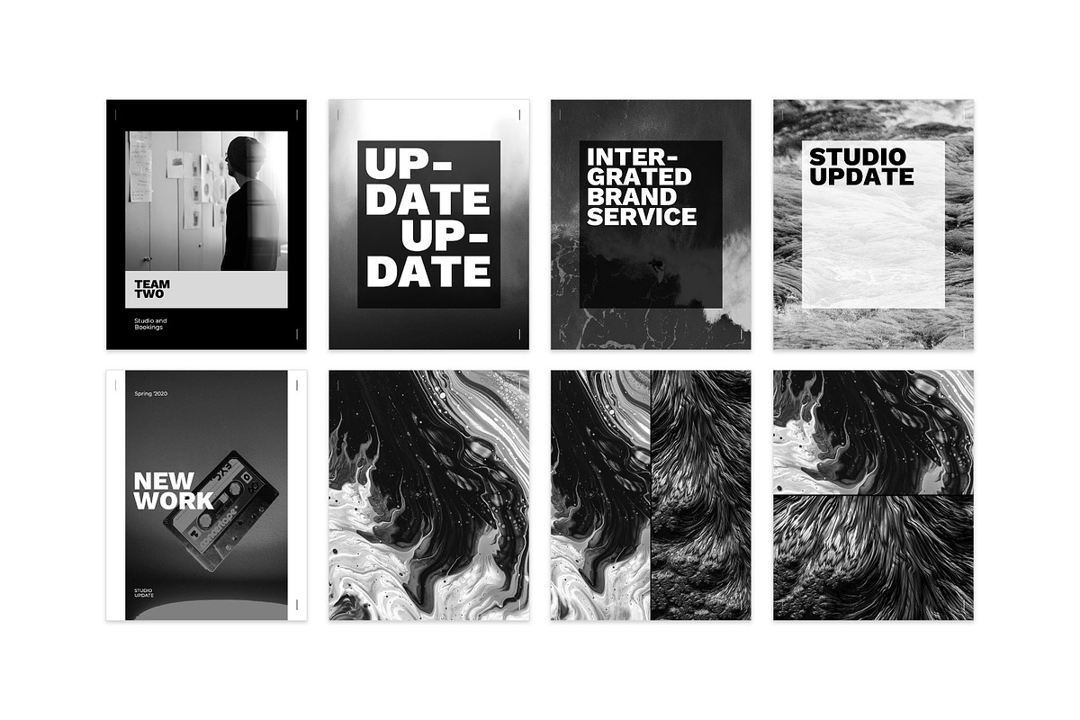 Striking B&W Instagram Post Template, a Social Media Template by PresentationDesignStudio (Photo 7 of 12)