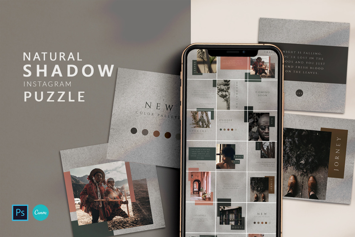PUZZLE Bundle Instagram CANVA PS, a Social Media Template by Eviory (Photo 28 of 50)