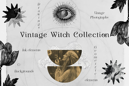 Vintage Witch Collection, an Object Graphic by Natali Batu
