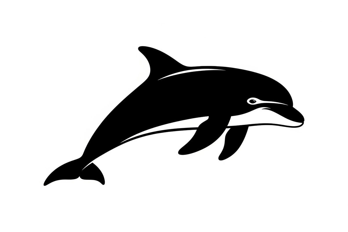 Dolphin Jumping Silhouette Vector bu, an Illustration by Designs_River (Photo 18 of 48)