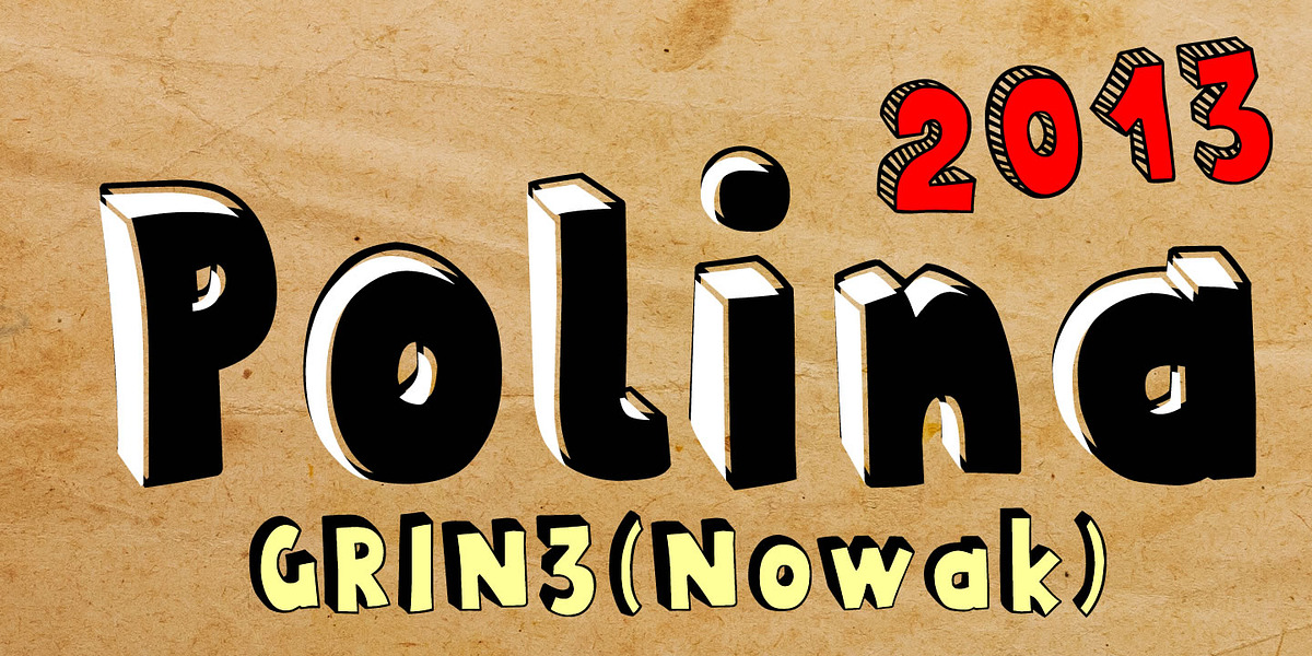 Polina, a Handwritten Font by GRIN3 (Nowak) (Photo 1 of 3)