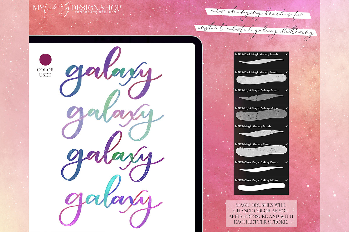 Procreate Galaxy Brushes, a Brush Add-On by My Fancy Design Shop (Photo 3 of 14)