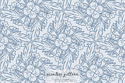 blue floral seamless pattern, a Pattern Graphic by Pink Studio Art (Thumbnail 1 of 4)
