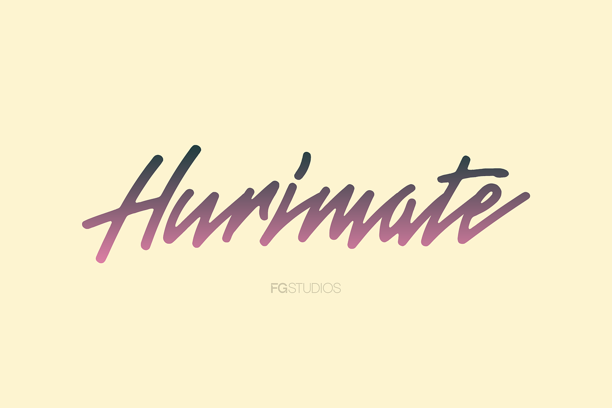 Hurimate Pro, a Script Font by FG Studios (Photo 1 of 3)