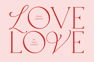 Tokyo Dreams Display Ligature Serif