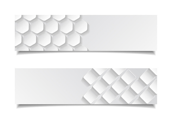 Set Of Abstract Geometric Banners