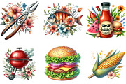 Summer Barbecue Day Clipart, a Seasonal Illustration by DreamArtGraphic (Thumbnail 2 of 4)