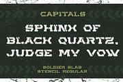 Soldier Slab Stencil Font Duo, a Slab Serif Font by Alphabet Agency (Thumbnail 2 of 8)