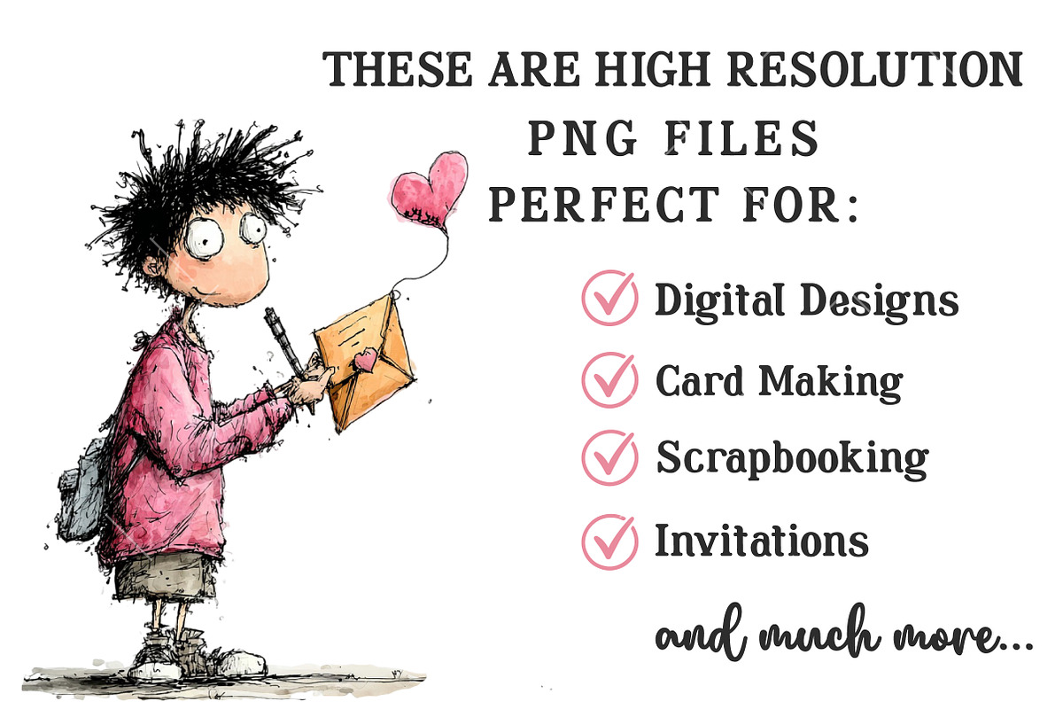 Whimsical Valentine Clipart, an Illustration by OK Design (Photo 6 of 6)
