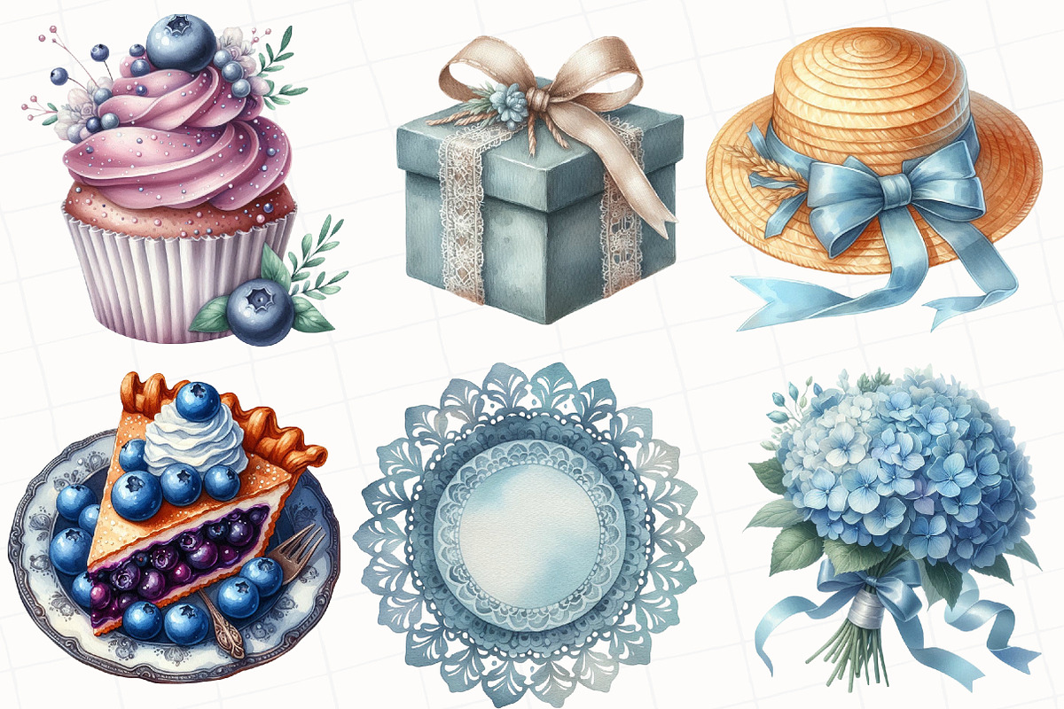 Summer Happy Birthday Clipart, an Illustration by OK Design (Photo 2 of 5)