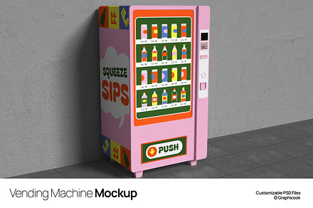 Vending Machine Mockup, a Product Mockup by graphicook