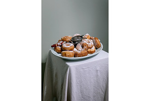 Homemade Donuts With Powdered Sugar, a Food & Drink Photo by Natasha Breen