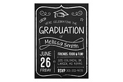 Graduation Party Chalkboard Invite, an Invitation Template by BF Studios (Thumbnail 2 of 2)