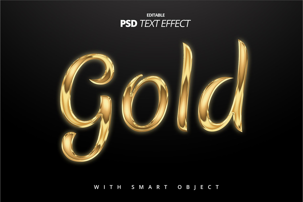 Golden texture 3d text effect design, a Layer Style Add-On by Ahmadzaini77