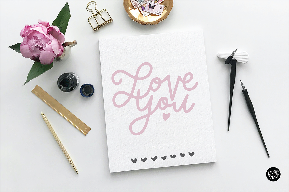 Valentine's Day Dingbats, a Symbol Font by Blush Font Co. (Photo 3 of 6)