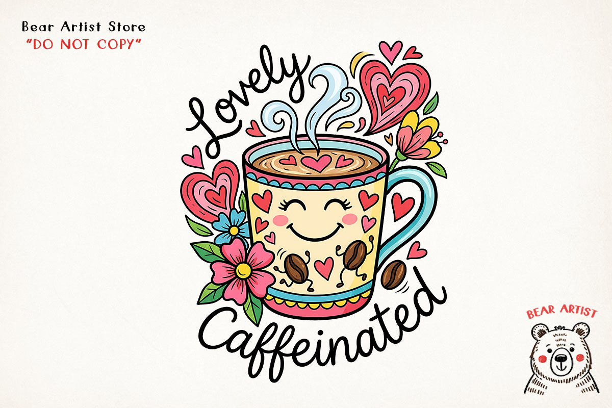 Valentine Love & Coffee Illustration, an Illustration by GlitterCraft (Photo 24 of 41)