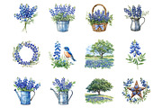 Cottage Garden Clipart, a Seasonal Illustration by Designking (Thumbnail 2 of 4)