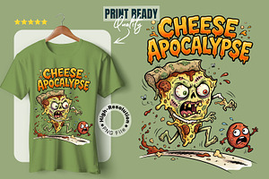Cheese Apocalypse Zombie Pizza PNG