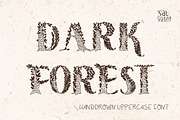 Dark Forest Uppercase Font, a Font by saturday.sketch (Thumbnail 1 of 10)