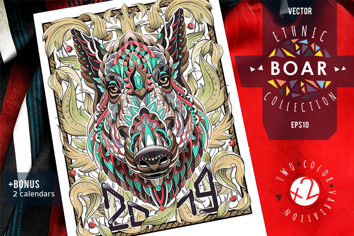 Ethnic Collection: Boar, an Animal Illustration by ArtoJoy (Photo 1 of 6)