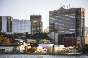 Waterfront office tower skyline, an Architecture Photo by SkyNext