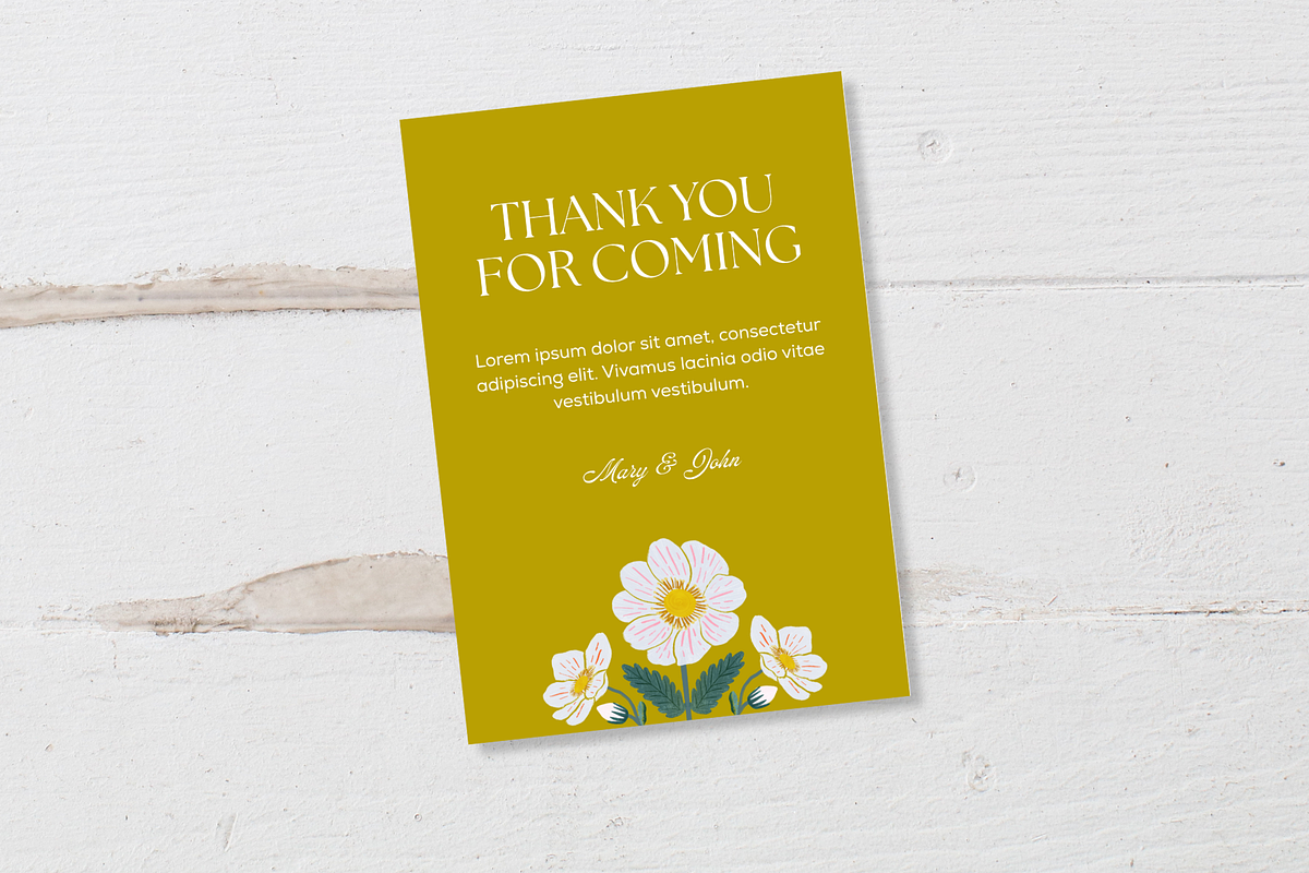 Wildflowers wedding suite templates preview 7