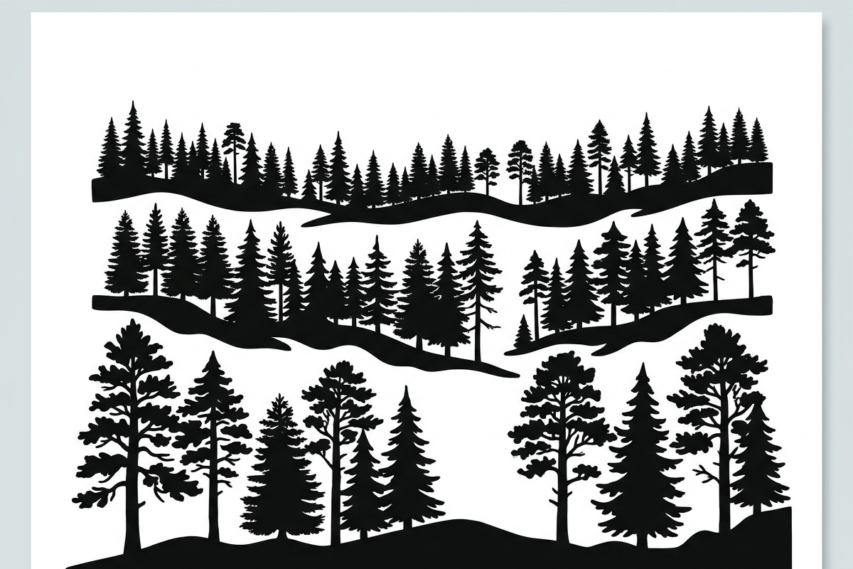 Majestic Pine Trees SVG, a Finance Illustration by Amazin_art (Photo 13 of 32)