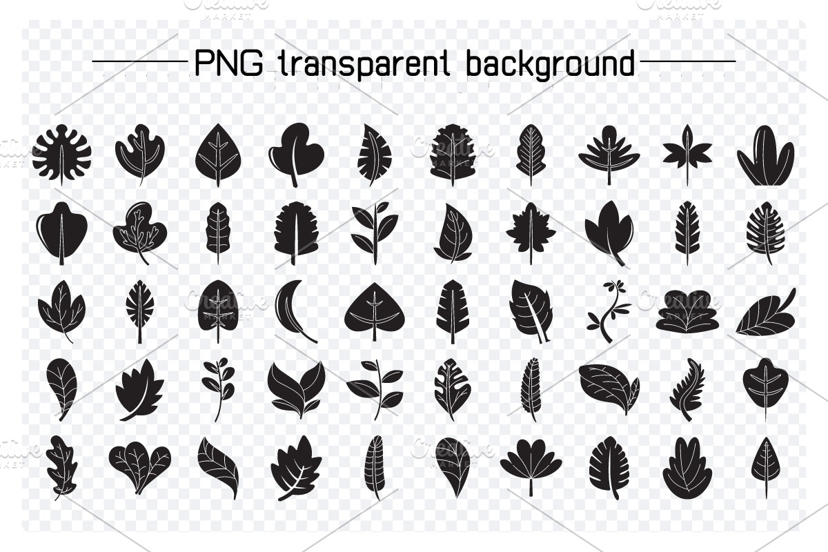 Bundle of Leaf Solid Illustrations, an Illustration by Designfour (Photo 3 of 7)