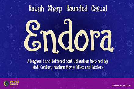 Endora Hand-lettered Font, a Script Font by Paper Moon Graphic Supply