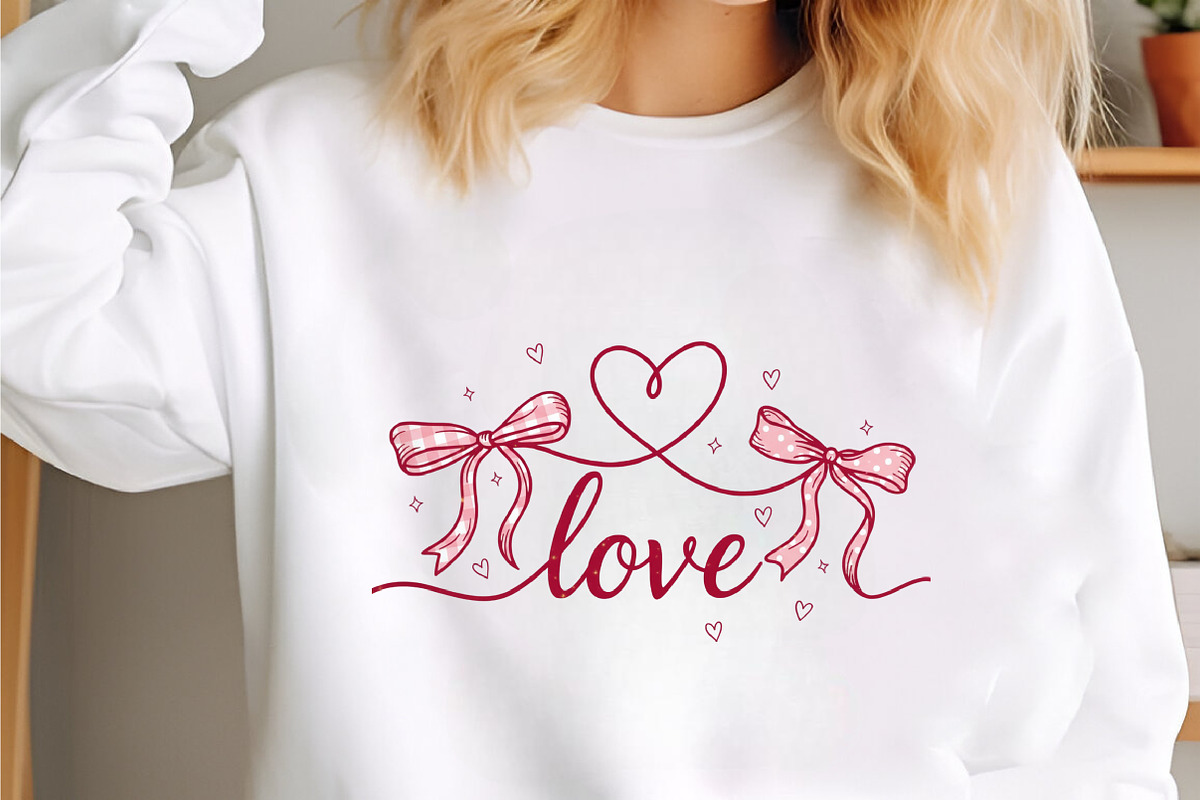 Coquette Bow Heart Love Valentine PN, an Illustration by designcity5 (Photo 2 of 8)