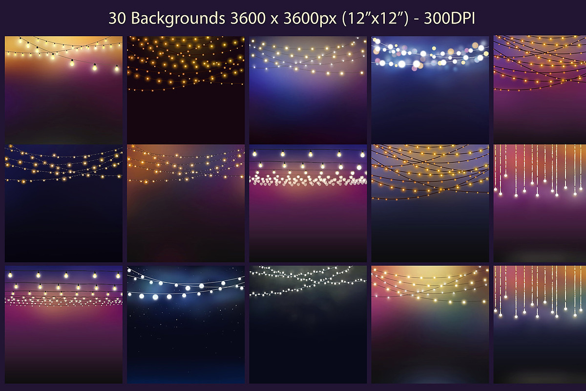 String Lights Pack, a Pattern Graphic by MixPixBox (Photo 5 of 14)