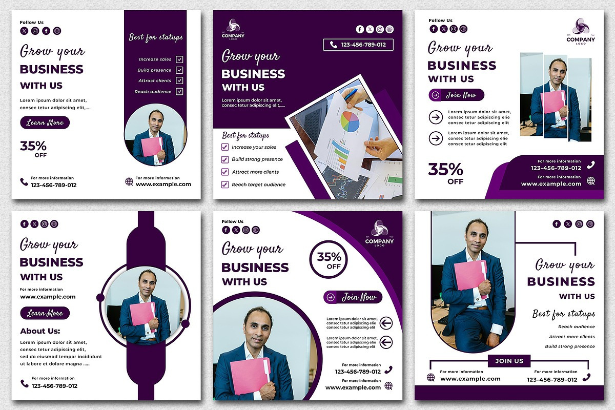 Marketing Agency | 50 Instagram Post, a Social Media Template by Mohammad Sarfaraz (Photo 2 of 4)