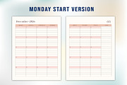 2026 Monthly Organizer Printable, a Stationery Template by Designmela01 (Thumbnail 2 of 8)