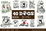 Dogs SVG bundle 40 designs, an Illustration by BlackCatsMedia (Thumbnail 3 of 4)