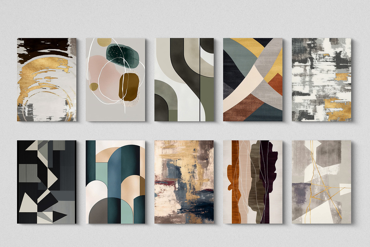 modern abstract painting wall art, a Decorative Illustration by Muzi pear studio (Photo 12 of 12)