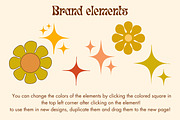 Retro Logo & Branding Canva Template, a Branding & Logo Template by Dear Darling Design (Thumbnail 3 of 6)