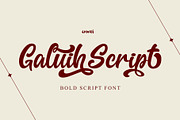 Galiuh Script, a Script Font by eknojistudio (Thumbnail 1 of 6)