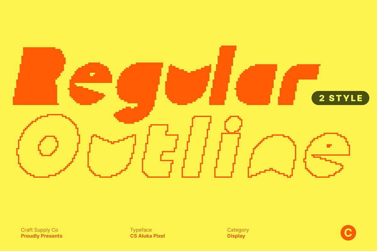 CS Aluka Pixel, a Sans Serif Font by Craft Supply Co. (Photo 3 of 8)