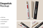 Chopsticks Mockup 3 Angles, a Merchandise Mockup by graphicsauce (Thumbnail 1 of 4)