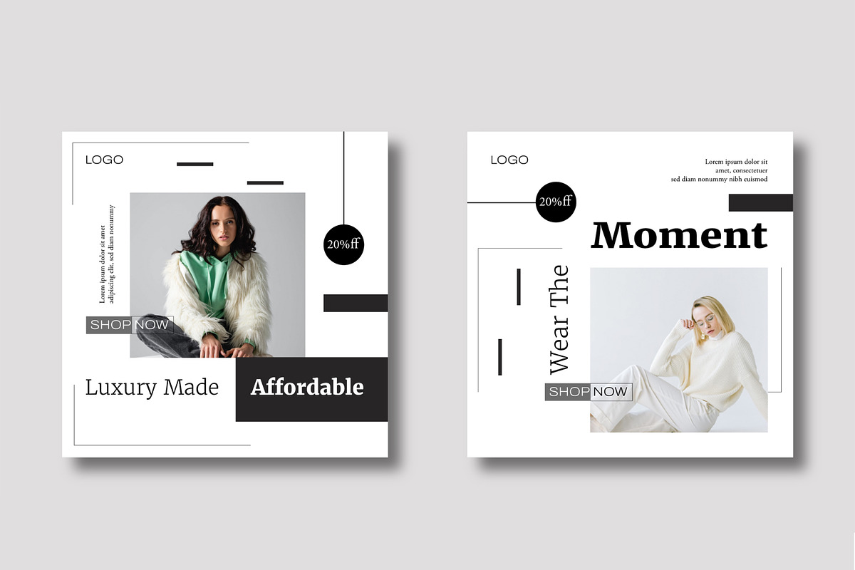 Modern Fashion Social Media Set preview 5