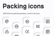 Packaging Symbols, vector line icons, an Outline Icon by Myicons (Thumbnail 1 of 2)